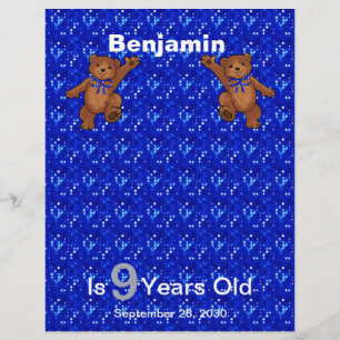 Prospectus 21,6 Cm X 24,94 Cm 9e anniversaire Dancing Bear Scrapbook Papier 1