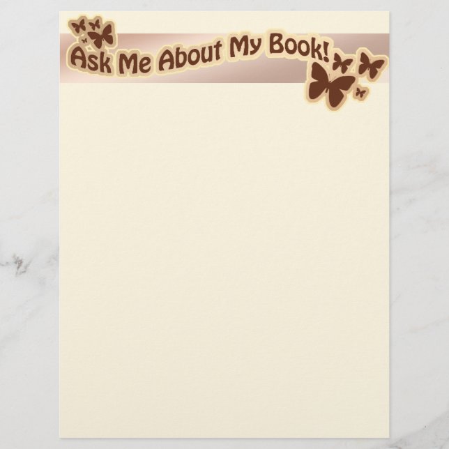 Prospectus 21,6 Cm X 24,94 Cm À propos de mon livre marron (Devant)