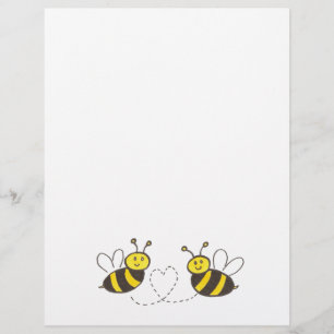 Prospectus 21,6 Cm X 24,94 Cm Abeilles avec un dépliant coeur