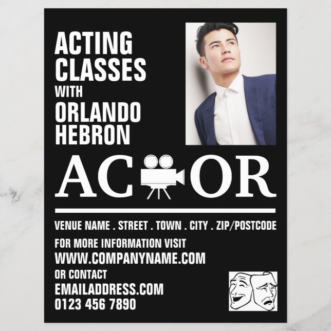 Prospectus 21,6 Cm X 24,94 Cm Actor, Acting Classes Advertising (Devant)