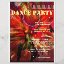 ADAPTABLE DANCE PARTY FLYER, TEXTE