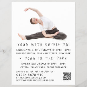 Prospectus 21,6 Cm X 24,94 Cm Advertising Portrait de Yoga