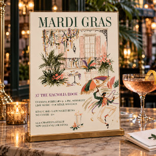 Prospectus 21,6 Cm X 24,94 Cm Affiche de la célébration de Mardi Gras à la Nouve