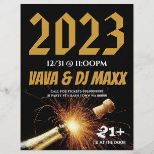 Prospectus 21,6 Cm X 24,94 Cm Affiche de l'annonce de l'événement de la fête du 