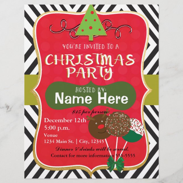 Prospectus 21,6 Cm X 24,94 Cm Affiche de l'événement férié Noël (Devant)