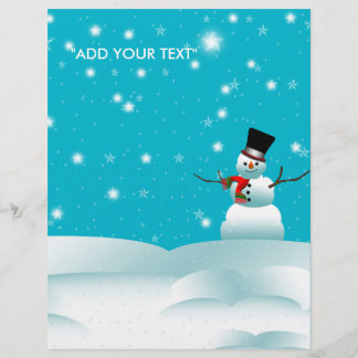 Prospectus 21,6 Cm X 24,94 Cm Affiche de Noël Bonhomme de Neige Heureux Hiver