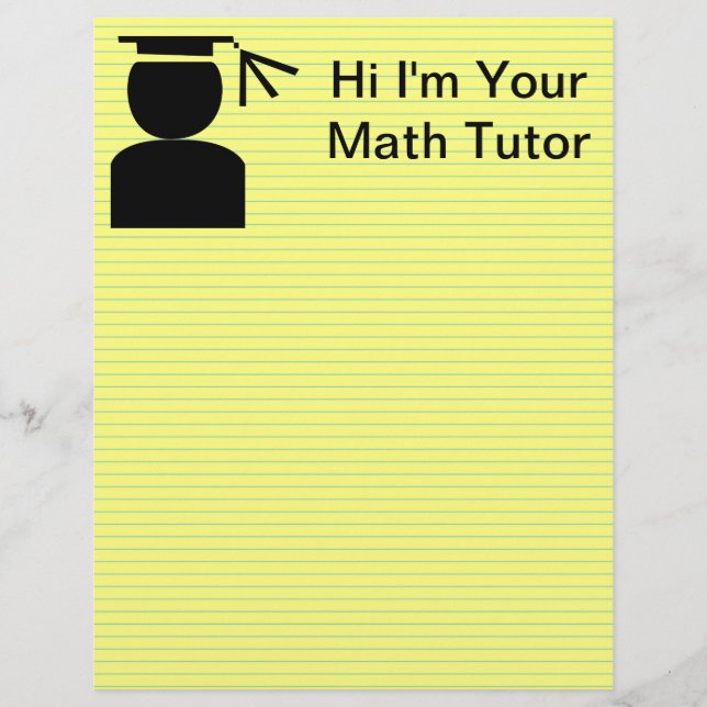 Prospectus 21,6 Cm X 24,94 Cm Affiche de professeur particulier d'école (Devant)