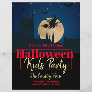 Prospectus 21,6 Cm X 24,94 Cm Affiche de soirée de costumes d'Halloween