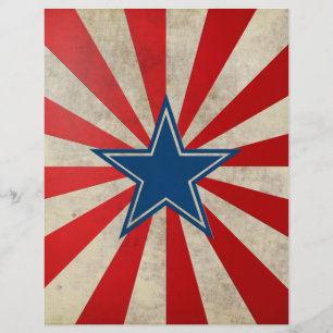 Prospectus 21,6 Cm X 24,94 Cm Aged Glory - Red, White and Blue Stars and Stripes