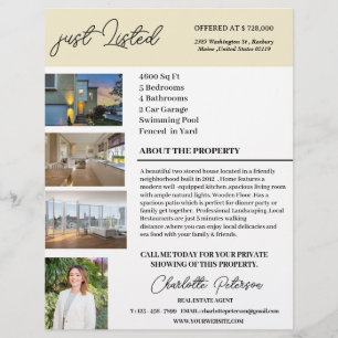 Prospectus 21,6 Cm X 24,94 Cm Agent immobilier personnalisé tout juste répertori