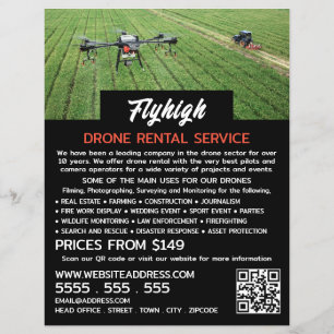 Prospectus 21,6 Cm X 24,94 Cm Agriculture Drone Portrait, Drone Rental Company