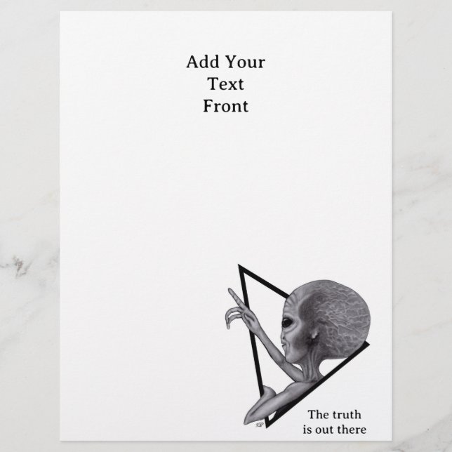 Prospectus 21,6 Cm X 24,94 Cm Alien gris, la vérité est là (Devant)