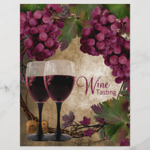 Prospectus 21,6 Cm X 24,94 Cm Anciens Vieux Vins de Raisins Rouges Flyers de Dég