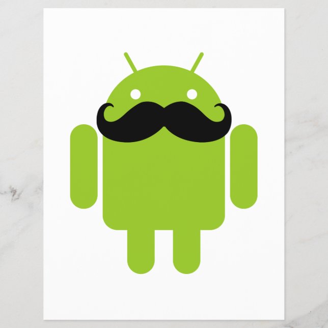 Prospectus 21,6 Cm X 24,94 Cm Android Robot Moustache (Devant)