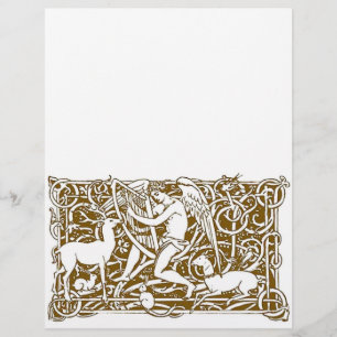 Prospectus 21,6 Cm X 24,94 Cm Angel avec Harpe