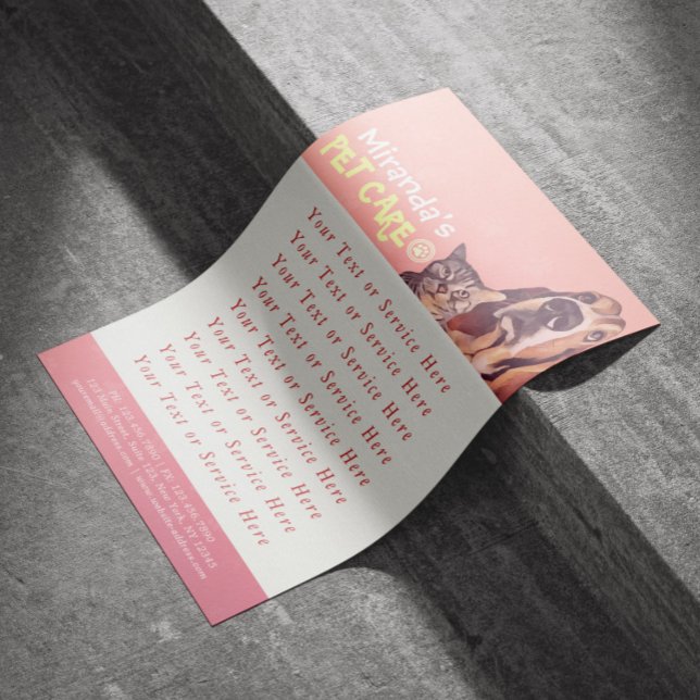 Prospectus 21,6 Cm X 24,94 Cm Animaux de compagnie assis Bain Salon Grooming Foo (Créateur téléchargé)