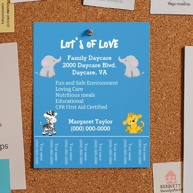 Prospectus 21,6 Cm X 24,94 Cm Animaux Safari : Mignonne Garderie (Créateur téléchargé)