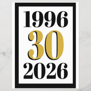 Prospectus 21,6 Cm X 24,94 Cm Anniversaire Vintage 1996 Milestone 30 ans  