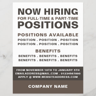 Prospectus 21,6 Cm X 24,94 Cm Annonce de recrutement pour emploi audacieux