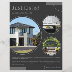 Prospectus 21,6 Cm X 24,94 Cm Annonce Immobilière Agent Immobilier Neutre avec L