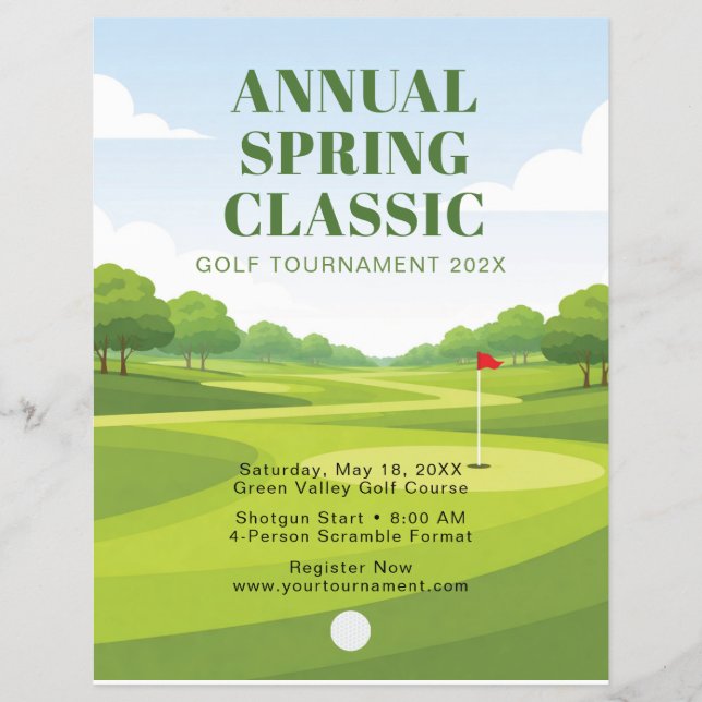 Prospectus 21,6 Cm X 24,94 Cm Annual Spring Classic Golf Tournament  (Devant)