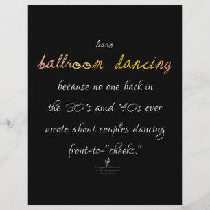 Prospectus 21,6 Cm X 24,94 Cm Apprendre la danse de salon Cava Rosa
