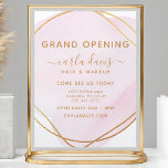 Prospectus 21,6 Cm X 24,94 Cm Aquarelle rose vif Gold Circle Salon Réouverture<br><div class="desc">Aquarelle rose vif Gold Circle Salon Réouverture Flyer. Elégante aquarelle rose vif cercle or géométrique style lettré à la main calligraphie script marque professionnelle. Parfait pour les maquilleurs,  coiffeurs,  cosmétologues,  et plus encore !</div>