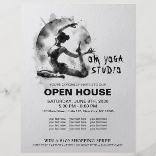 Prospectus 21,6 Cm X 24,94 Cm Aquarelle Yoga Reiki Pose King Pigeon à une jambe