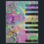 Prospectus 21,6 Cm X 24,94 Cm Aquarelles cool Plaques Piano coloré<br><div class="desc">aquarelles cool éclaboussures coloré antique grunge piano notes tourbillons points,  rose bleu vert jaune orange blanc violet couleurs image imprimer</div>