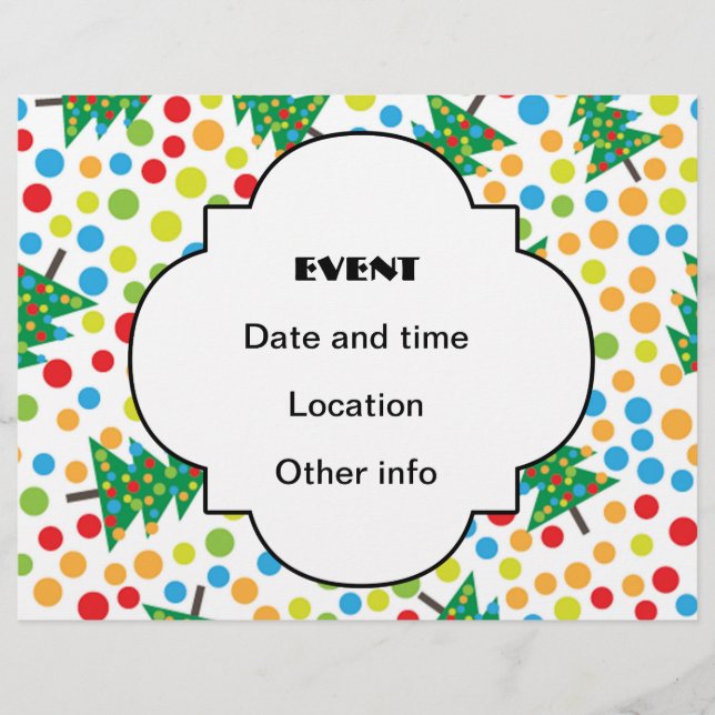 Prospectus 21,6 Cm X 24,94 Cm Arbres de Noël motif (Devant)