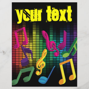 Prospectus 21,6 Cm X 24,94 Cm Arrière-plan de fête musicale