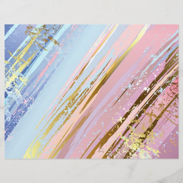 Prospectus 21,6 Cm X 24,94 Cm Arrière - plan rose texturé (Devant)