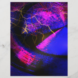 Prospectus 21,6 Cm X 24,94 Cm Art Abstrait numérique bleu