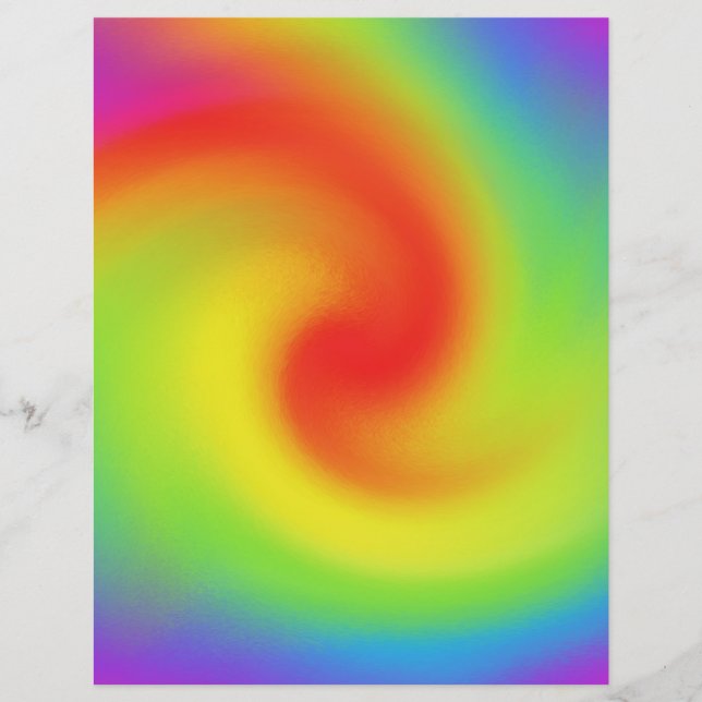 Prospectus 21,6 Cm X 24,94 Cm Art Abstrait Rainbow Wave cool (Devant)