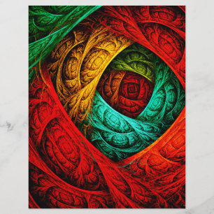 Prospectus 21,6 Cm X 24,94 Cm Artiste coloré moderne Art Abstrait Motif #09