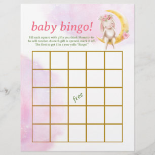 Prospectus 21,6 Cm X 24,94 Cm Baby Bingo et nom Race Bunny Baby shower Jeu