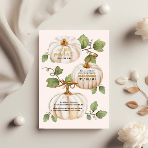 Prospectus 21,6 Cm X 24,94 Cm Baby shower aquarelle petite citrouille automne pa