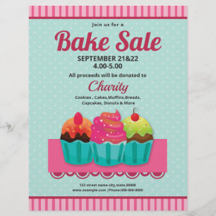 Prospectus 21,6 Cm X 24,94 Cm Bake Sale Flyer