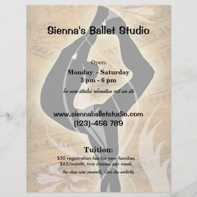 Prospectus 21,6 Cm X 24,94 Cm Ballet (Devant)