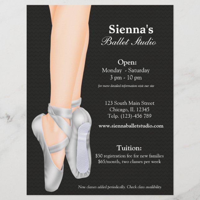 Prospectus 21,6 Cm X 24,94 Cm Ballet Studio (Devant)