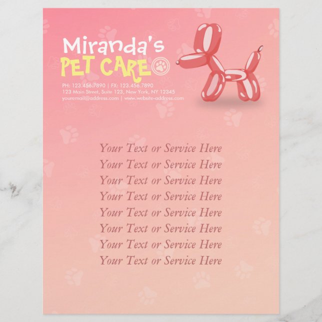 Prospectus 21,6 Cm X 24,94 Cm Ballons de chien mignon Soins pour animaux de comp (Devant)