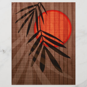 Prospectus 21,6 Cm X 24,94 Cm Bambou et Lune rouge Modèle à Customise tropicale