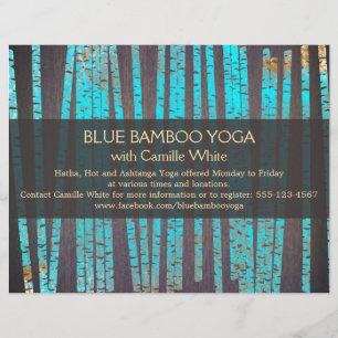 Prospectus 21,6 Cm X 24,94 Cm Bambou Turquoise Yoga Nature Spa Santé Bois