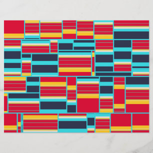 Prospectus 21,6 Cm X 24,94 Cm Bandes horizontales et verticales