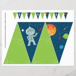Prospectus 21,6 Cm X 24,94 Cm Bannière de drapeau de fanion d'anniversaire d'esp