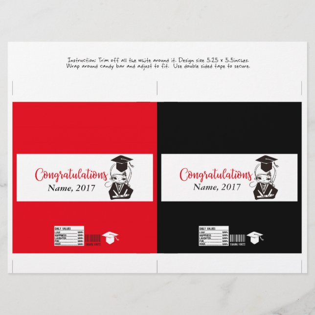 Prospectus 21,6 Cm X 24,94 Cm Barre à bonbons - Bac de graduation (Devant)