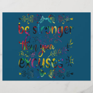Prospectus 21,6 Cm X 24,94 Cm Be Stronger Than Your excuses Colorful-min