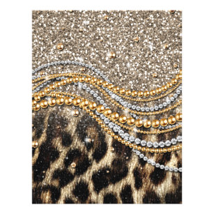 Prospectus 21,6 Cm X 24,94 Cm Beau Poster de animal tendance Leopard Faux