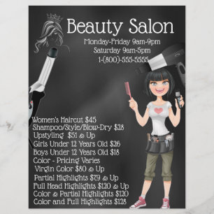 Prospectus 21,6 Cm X 24,94 Cm Beauty Salon Affaires Circulaire promotionnelle