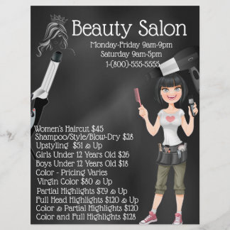 Prospectus 21,6 Cm X 24,94 Cm Beauty Salon Affaires Circulaire promotionnelle